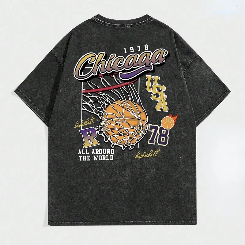 hongfeng specializes in vintage t shirt men, offering trendy and stylish washed designs.